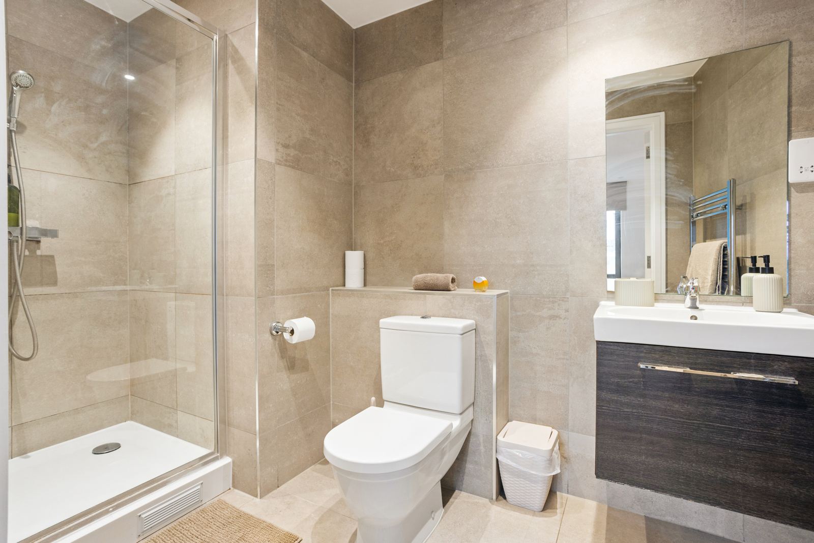 Shower room with walk-in shower