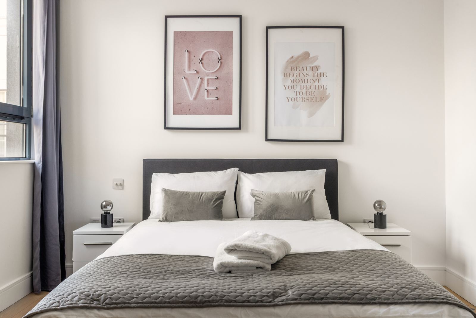 Main bedroom from the foot of the bed